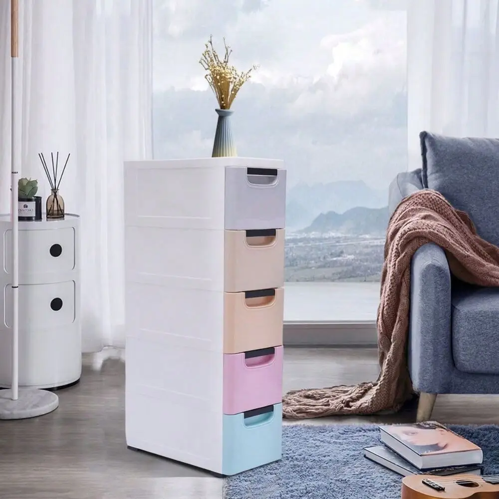 LINSIE Narrow Plastic Drawers Dresser With 5 Drawers, 15.75 X 7.87 X 33.07inches Plastic Tower Closet Organizer With Wheels Sui
LINSIE Narrow Plastic Drawers Dresser With 5 Drawers, 15.75 X 7.87 X 33.07inches Plastic Tower Closet Organizer With Wheels Sui