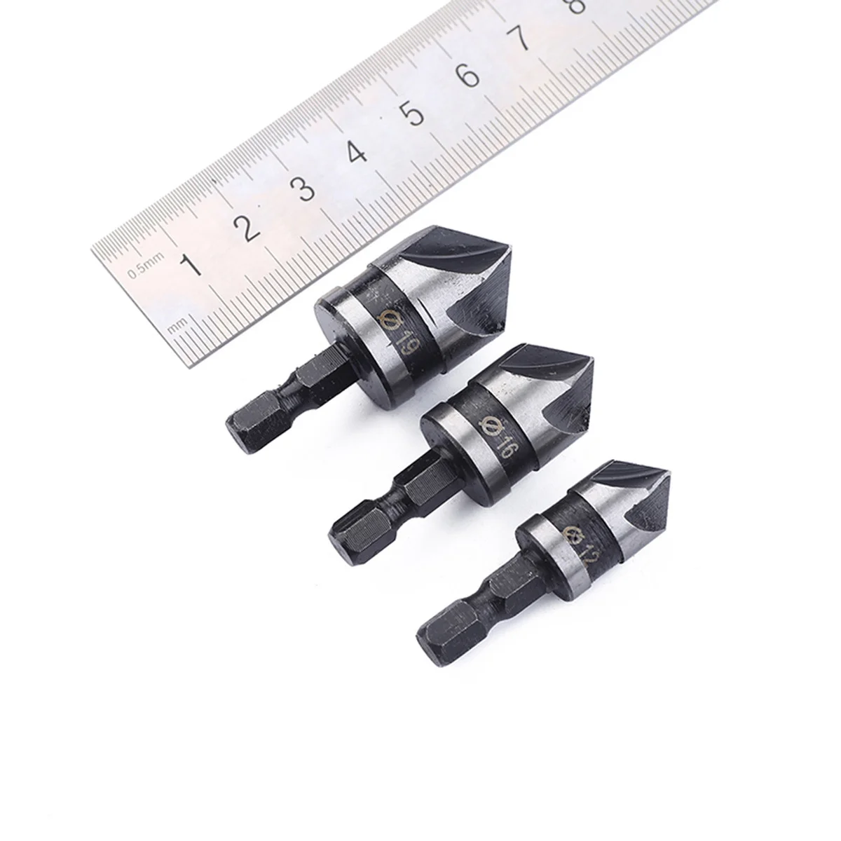 3Pcs Countersink Drill Bit Set Hex 5 Flute 90 Degree Carbon Steel for Wood Plywood Plastic Countersink Drill Bit
3Pcs Countersink Drill Bit Set Hex 5 Flute 90 Degree Carbon Steel for Wood Plywood Plastic Countersink Drill Bit