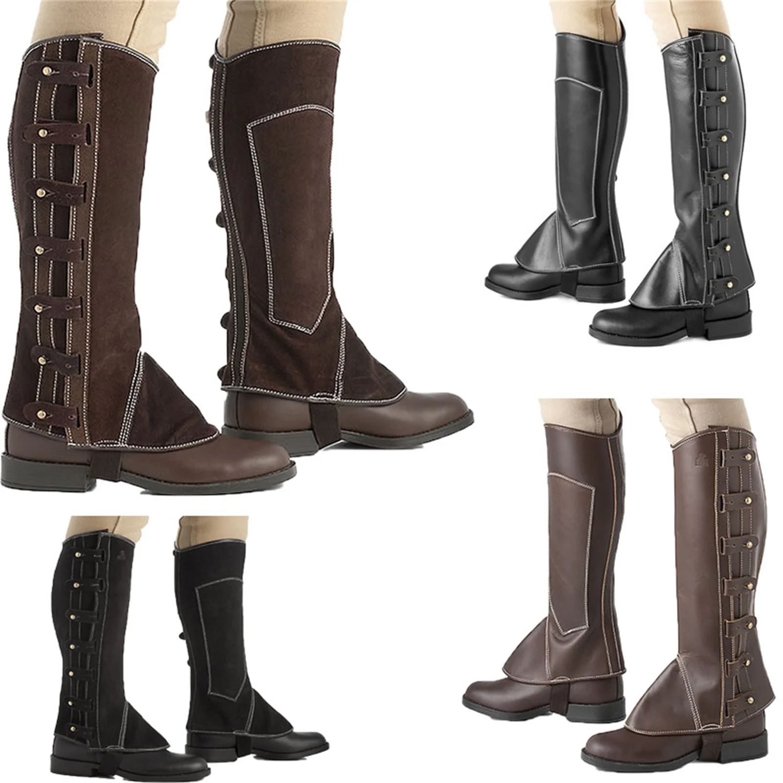Medieval Viking Armor Leather Half Chaps Lace Up Buckle Shoes Boots Cover Steampunk Vintage Hiking Gaiter Men Women Larp Knight
Medieval Viking Armor Leather Half Chaps Lace Up Buckle Shoes Boots Cover Steampunk Vintage Hiking Gaiter Men Women Larp Knight