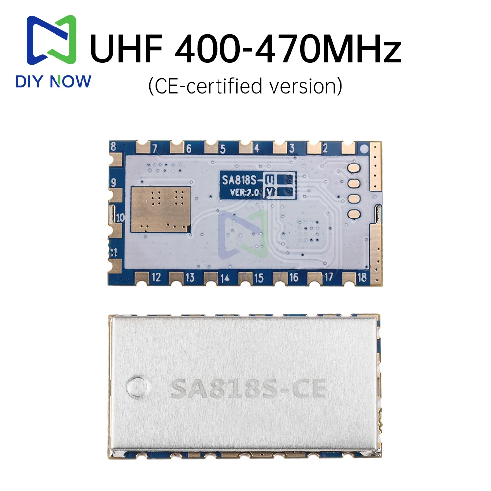 SA818S Voice Transceiver Module 1W Wireless Analog Intercom Module 400-470MHz High Receiving Sensitivity RF Amplifier
SA818S Voice Transceiver Module 1W Wireless Analog Intercom Module 400-470MHz High Receiving Sensitivity RF Amplifier
