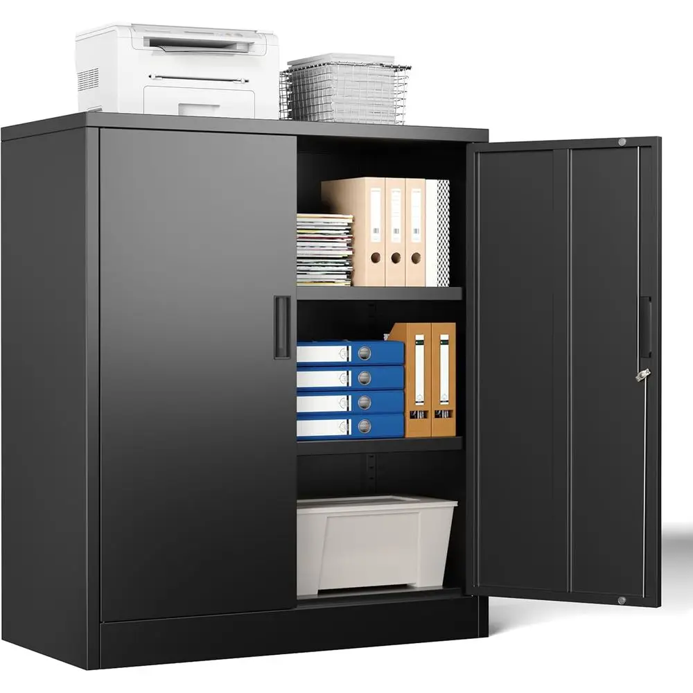 36 Tall Metal Locking Storage Cabinet with 2 Adjustable Shelves for Home, School, Office, and Garage - Black
36 Tall Metal Locking Storage Cabinet with 2 Adjustable Shelves for Home, School, Office, and Garage - Black