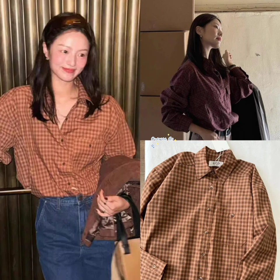 GED 2024 Winter New Retro Plaid Stylish Ageless Loose Collar Long Sleeve Women's Shirt Korean Style Pure Cotton Commute Wind
GED 2024 Winter New Retro Plaid Stylish Ageless Loose Collar Long Sleeve Women's Shirt Korean Style Pure Cotton Commute Wind