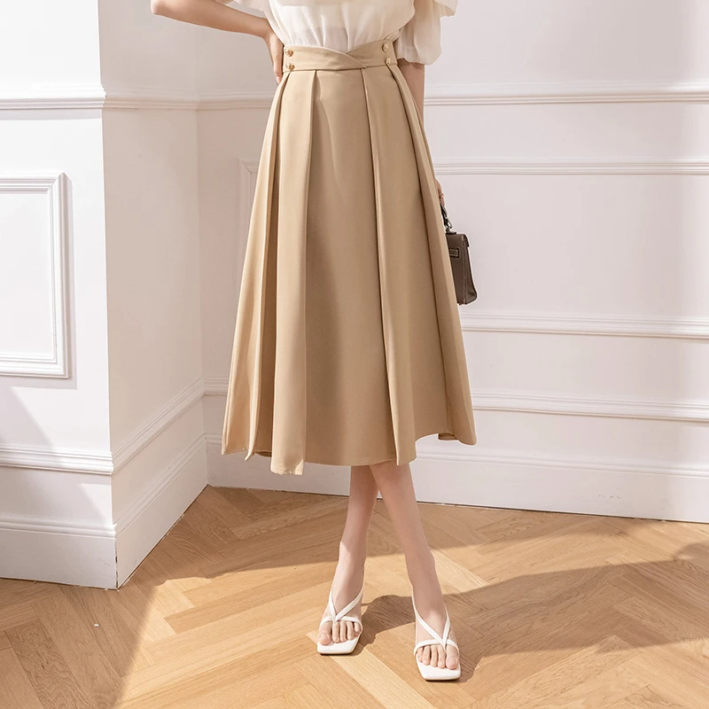 Ladies Elegant Fashion Large Hem Pleated Long Black Skirt Women Clothes Girls Korean Skirts Chic Casual Faldas Largas BPy9115
Ladies Elegant Fashion Large Hem Pleated Long Black Skirt Women Clothes Girls Korean Skirts Chic Casual Faldas Largas BPy9115