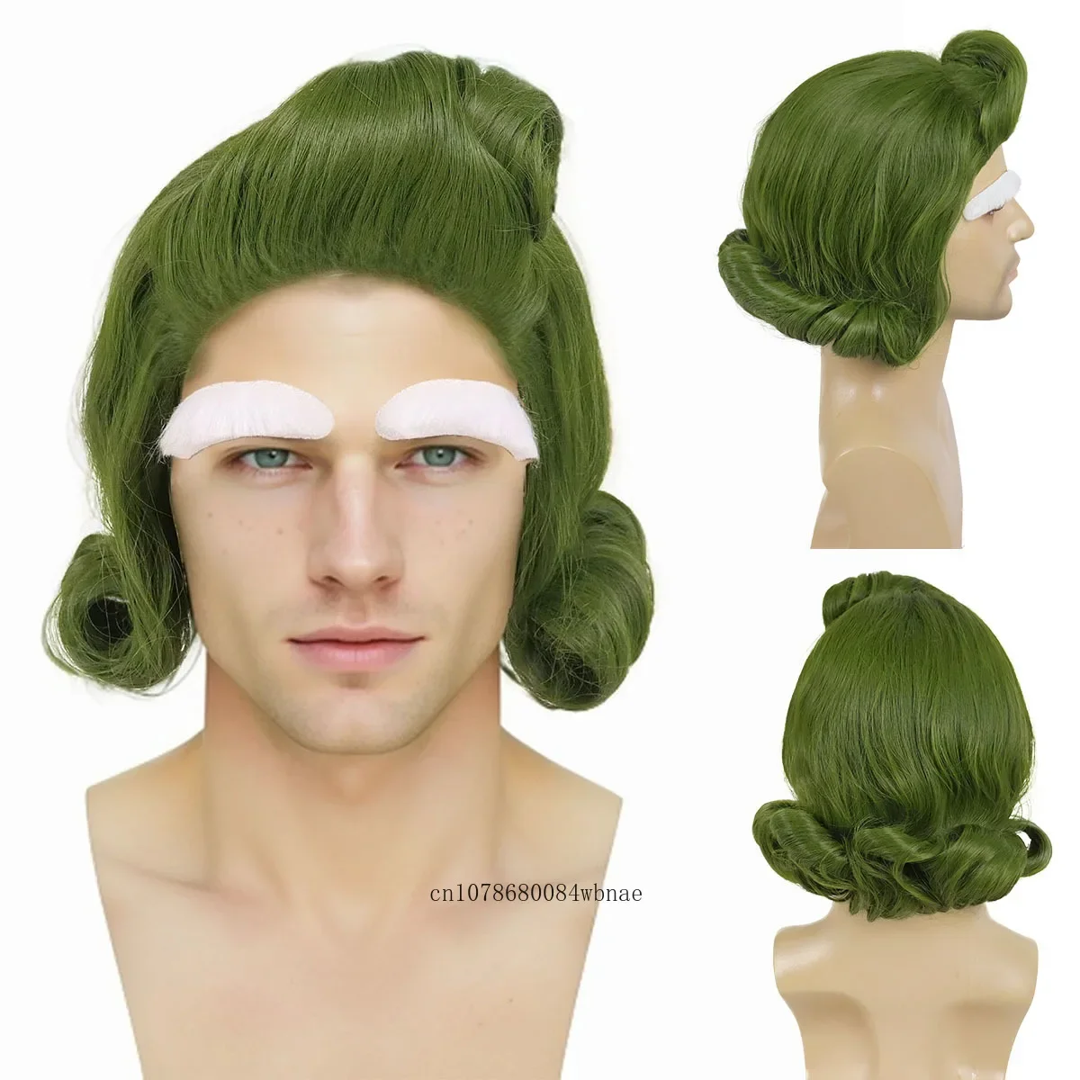 Synthetic Short Curly Vibrant Green Cosplay Wig with White Eyebrows for Men Costume Wigs Anime Halloween Party Heat Resistant
Synthetic Short Curly Vibrant Green Cosplay Wig with White Eyebrows for Men Costume Wigs Anime Halloween Party Heat Resistant