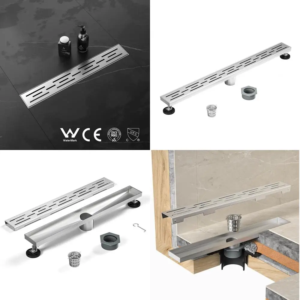 28 Brushed 304 Stainless Steel Linear Shower Drain | Drain Grate Included | Quick Drainage | Hair Catcher | Drainage Tool | Bath
28 Brushed 304 Stainless Steel Linear Shower Drain | Drain Grate Included | Quick Drainage | Hair Catcher | Drainage Tool | Bath