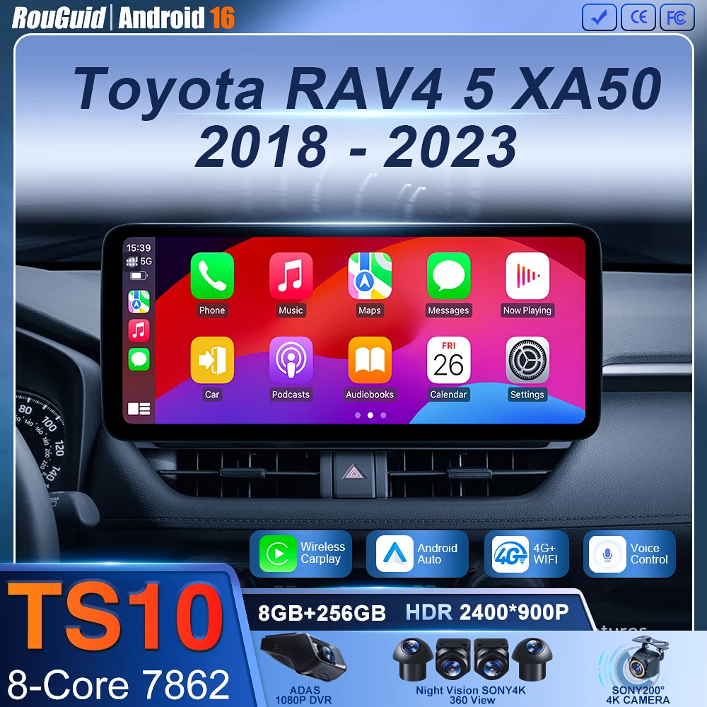 12.3 inch Car Radio For Toyota RAV4 2020 2021 2022 2023 2024 2025 XA50 Wireless Carplay Android Auto 4G Car Multimedia 2K
12.3 inch Car Radio For Toyota RAV4 2020 2021 2022 2023 2024 2025 XA50 Wireless Carplay Android Auto 4G Car Multimedia 2K