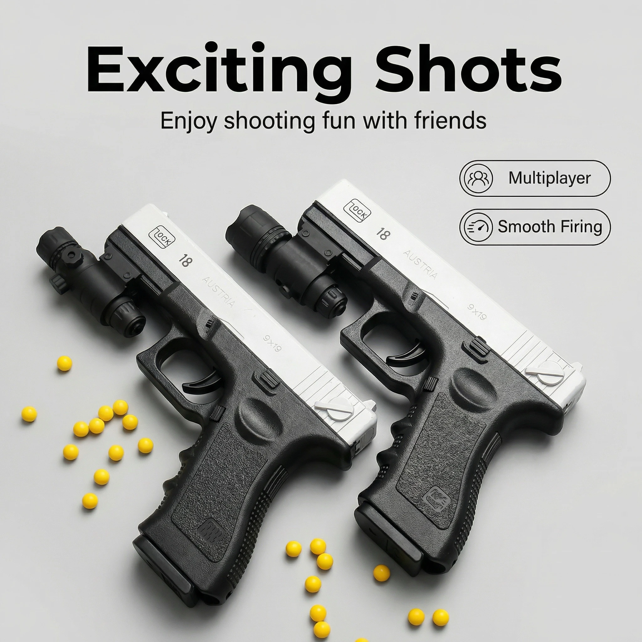 New.G17 Continuous Shell Throwing Children's Model Toy Gun Boys' Handgun Empty Compartment Hanging 6-8mm Bullets
New.G17 Continuous Shell Throwing Children's Model Toy Gun Boys' Handgun Empty Compartment Hanging 6-8mm Bullets