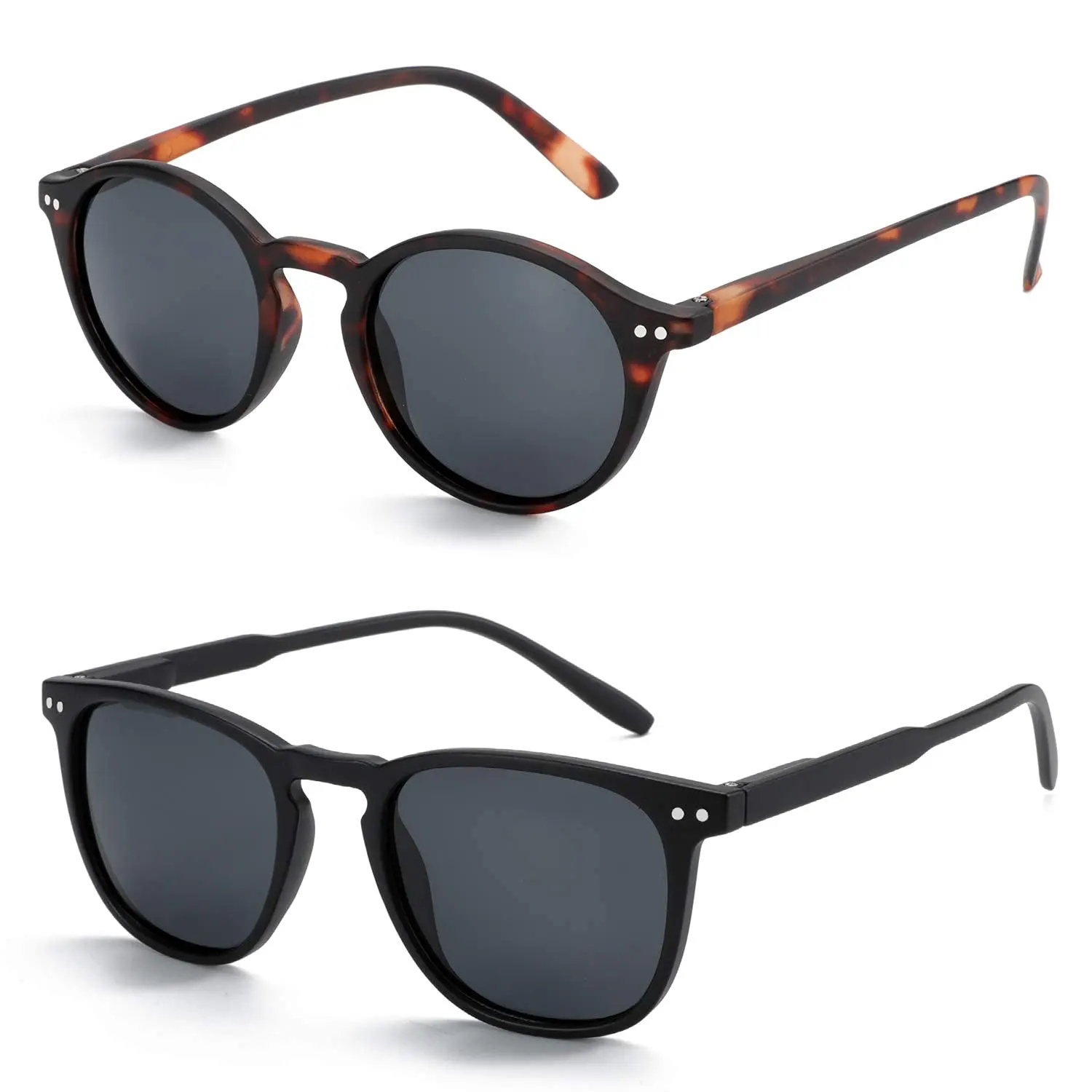 ZENOTTIC Two Piece Set Polarized Sunglasses for Women Men: Retro Shades Round | Square Frame UV Protection 2 Pack
ZENOTTIC Two Piece Set Polarized Sunglasses for Women Men: Retro Shades Round | Square Frame UV Protection 2 Pack