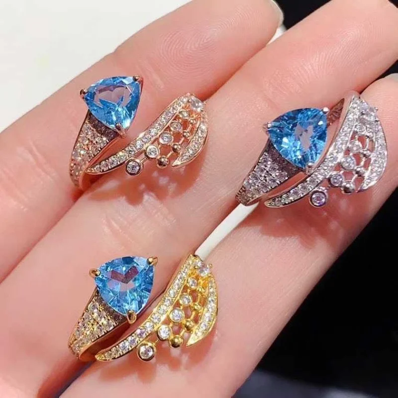 Elegant 7mm Triangle Swiss Blue Topaz Ring S925 Silver Daily Party Jewelry Gift
Elegant 7mm Triangle Swiss Blue Topaz Ring S925 Silver Daily Party Jewelry Gift