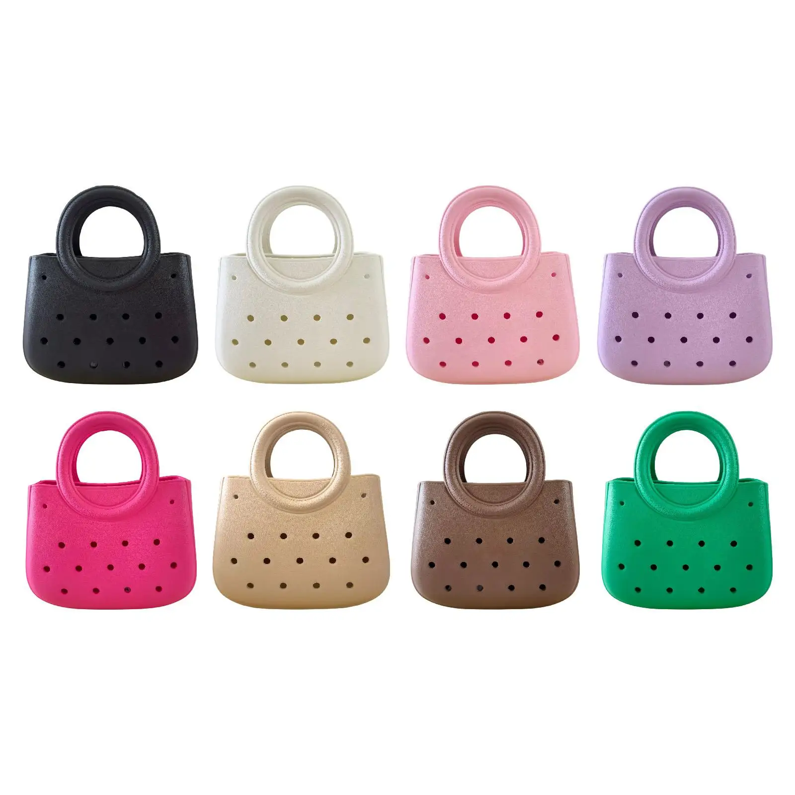 Womens Beach Bag Waterproof Mini Tote Bag PVC Multipurpose Easy to Clean Hole Bag for Outdoor Shopping Summer Holiday Traveling
Womens Beach Bag Waterproof Mini Tote Bag PVC Multipurpose Easy to Clean Hole Bag for Outdoor Shopping Summer Holiday Traveling