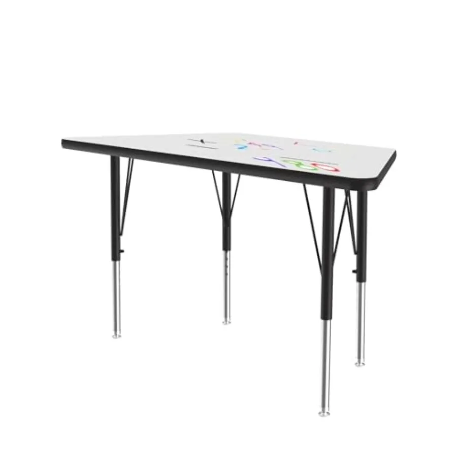 Correll 24"x48" Trapezoid, Classroom Dry Erase/Markerboard Top Activity Table, Height Adjustable 19"-29,White Durable High Pres
Correll 24"x48" Trapezoid, Classroom Dry Erase/Markerboard Top Activity Table, Height Adjustable 19"-29,White Durable High Pres