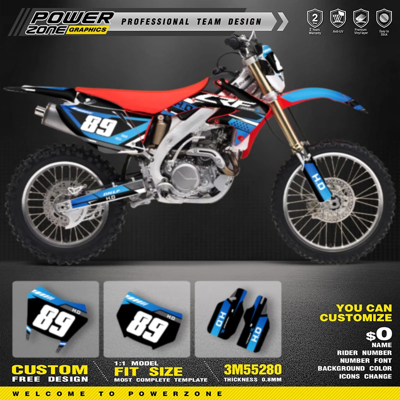 PowerZone Graphics Backgrounds Decals Stickers For HONDA CRF450X 2005-2017 2018 Motocycle Sticker Name Number Background Custom
PowerZone Graphics Backgrounds Decals Stickers For HONDA CRF450X 2005-2017 2018 Motocycle Sticker Name Number Background Custom