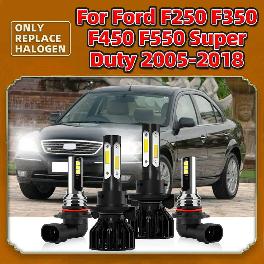 Combo 4PCS For Ford F250 F350 F450 F550 Super Duty 2005-2018 Led Headlight 360 Bulb Car 6000K 12V 20000LM Auto Headlamp Fog Lamp
Combo 4PCS For Ford F250 F350 F450 F550 Super Duty 2005-2018 Led Headlight 360 Bulb Car 6000K 12V 20000LM Auto Headlamp Fog Lamp