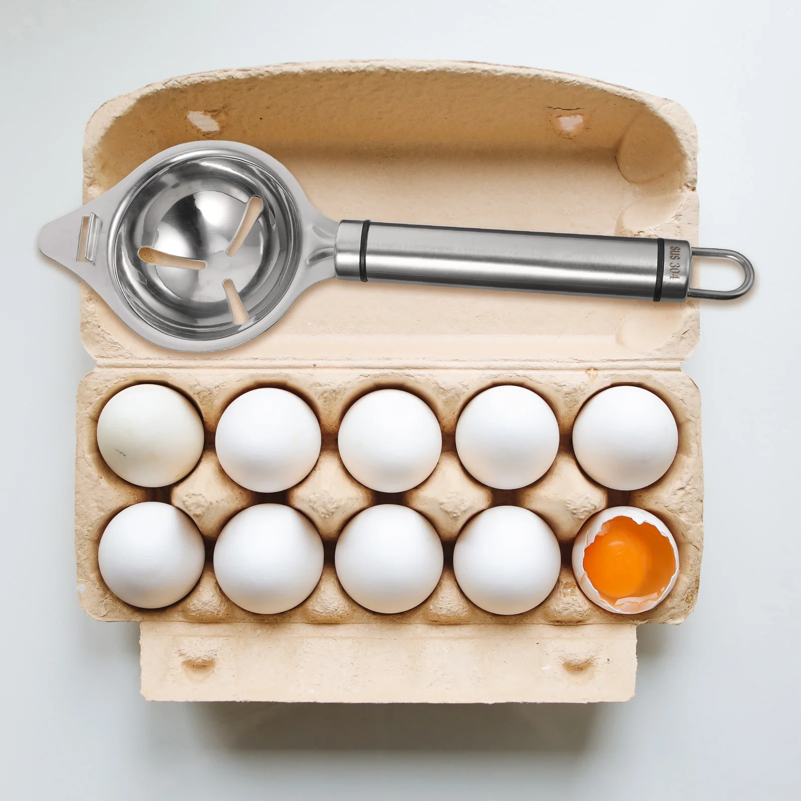 Separator Kitchen Tool Stainless Steel Egg White Filter Long H Practical Egg Divider Yolk Sieve Easy Storage Space Saving
Separator Kitchen Tool Stainless Steel Egg White Filter Long H Practical Egg Divider Yolk Sieve Easy Storage Space Saving