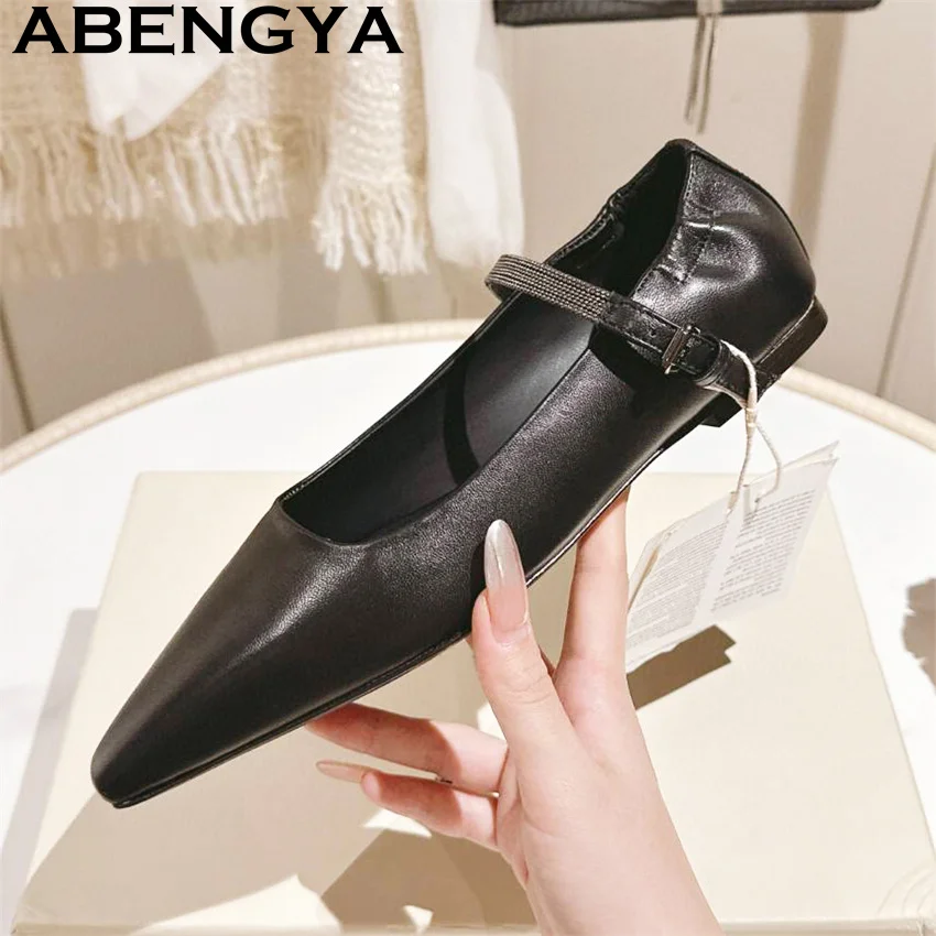 ABENGYA 2025 Summer New Real Leather Flat Shoes Women Pointy Toe Trendy Flat Shoes Ladies Luxury Walk Shoes Zapatos Mujer
ABENGYA 2025 Summer New Real Leather Flat Shoes Women Pointy Toe Trendy Flat Shoes Ladies Luxury Walk Shoes Zapatos Mujer