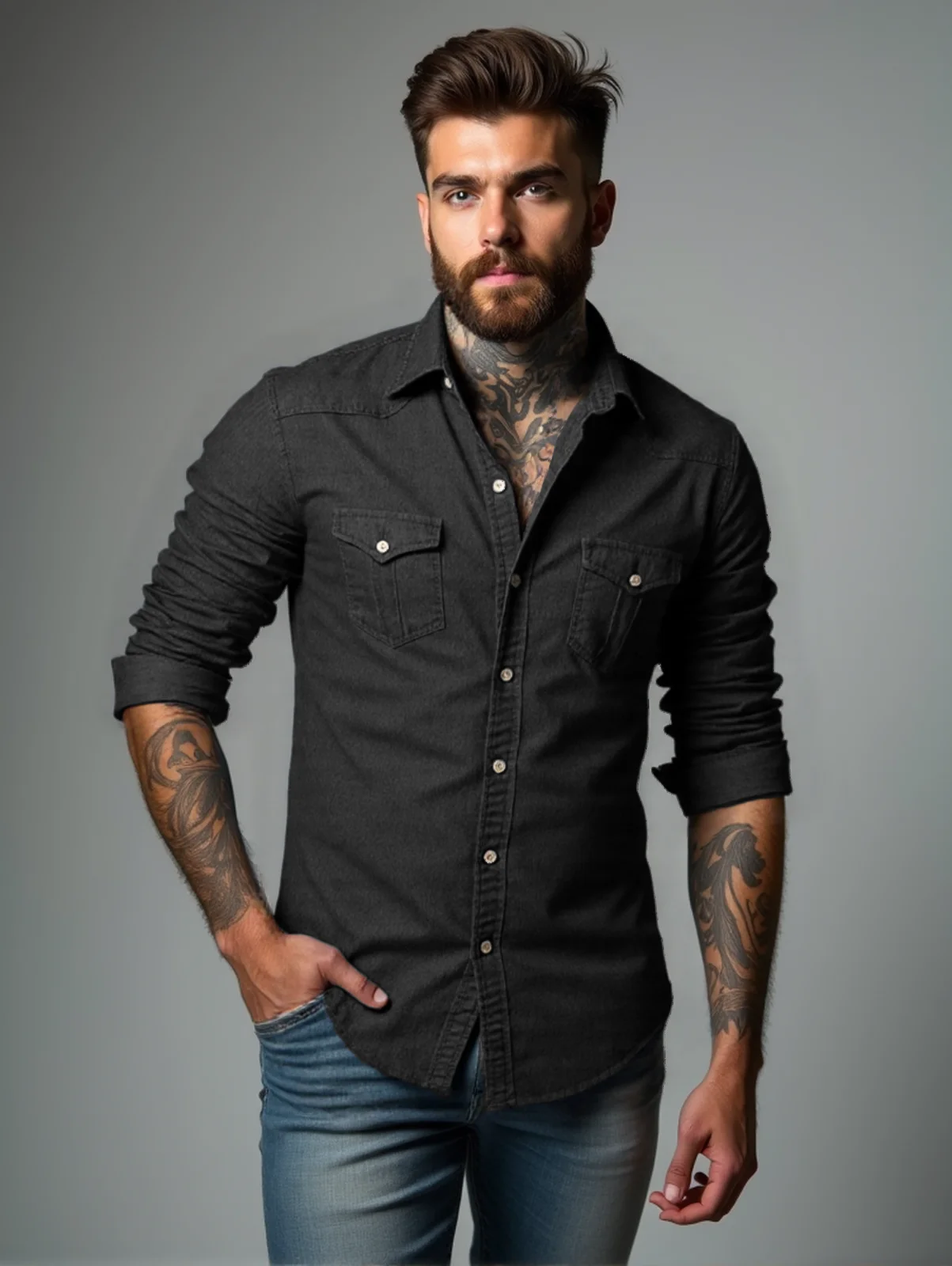 Men's Spring Autumn Lightweight Denim Shirt Breathable Long Sleeve Casual Comfort Fit for Daily Wear Premium Quality Trendy Man
Men's Spring Autumn Lightweight Denim Shirt Breathable Long Sleeve Casual Comfort Fit for Daily Wear Premium Quality Trendy Man