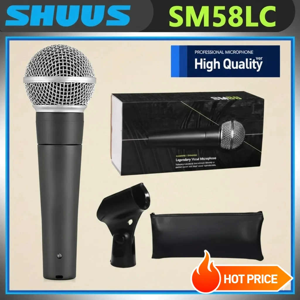 Металлический проводной микрофон HOT SM58LC/SM58S, динамический кардиоидный, SM 58, для караоке, живого вокала, выступлений на сцене
Металлический проводной микрофон HOT SM58LC/SM58S, динамический кардиоидный, SM 58, для караоке, живого вокала, выступлений на сцене
