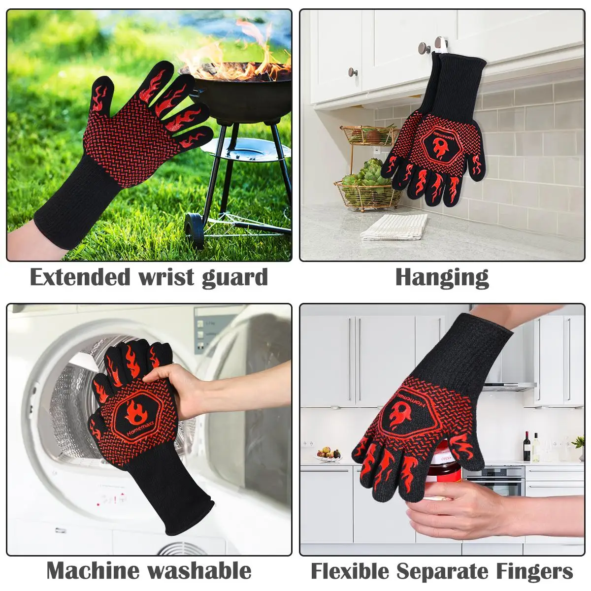 Eco-friendly Gloves Kitchen Accessories Oven High Temperature Resistance Bbq Grilling Microwave
Eco-friendly Gloves Kitchen Accessories Oven High Temperature Resistance Bbq Grilling Microwave