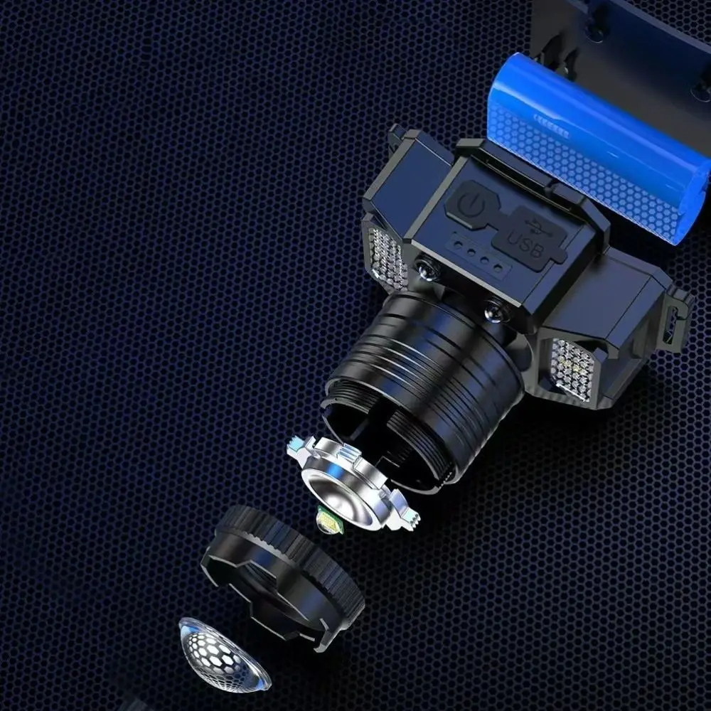 Портативная светодиодная фара с датчиком движения, 5 режимов, регулируемая водонепроницаемая налобная лампа, мощный яркий рабочий свет для кемпинга
Портативная светодиодная фара с датчиком движения, 5 режимов, регулируемая водонепроницаемая налобная лампа, мощный яркий рабочий свет для кемпинга