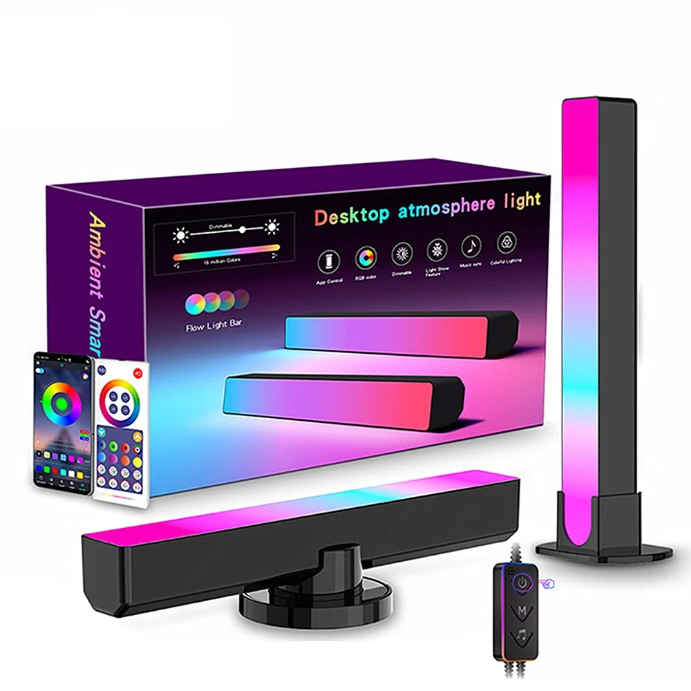 RGB Smart LED Light Bar WiFi Bluetooth Desktop Background Atmosphere Light Music Sync TV Wall Computer Game Bedroom Night Light
RGB Smart LED Light Bar WiFi Bluetooth Desktop Background Atmosphere Light Music Sync TV Wall Computer Game Bedroom Night Light