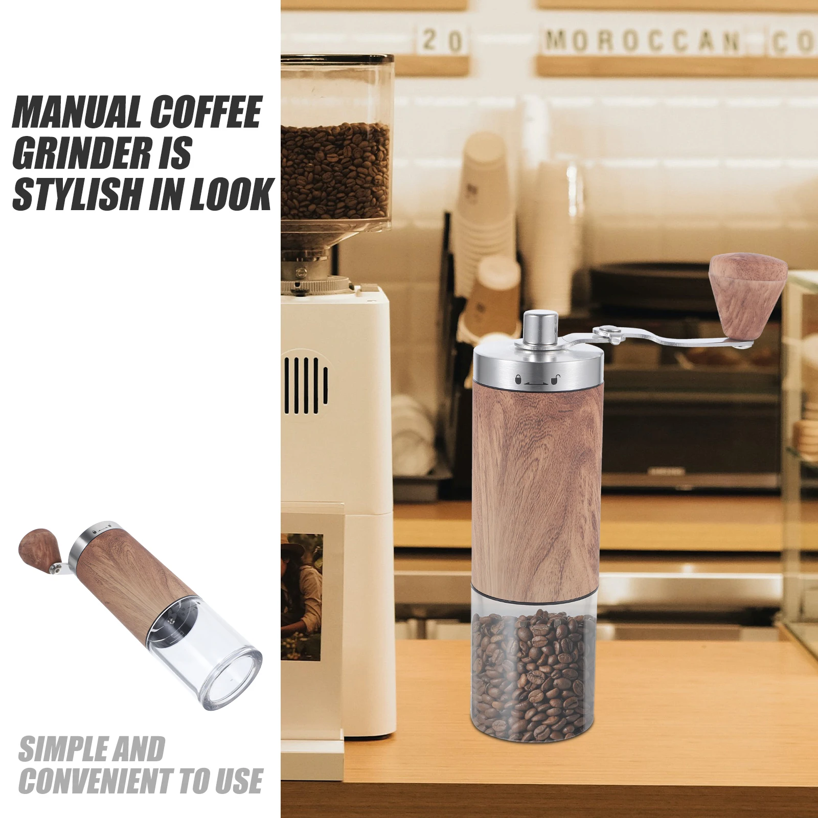Manual Coffee Grinder Hand Crank Portable Mill For Beans Espresso Salt Grinding Stainless Steel Ceramic Burrs
Manual Coffee Grinder Hand Crank Portable Mill For Beans Espresso Salt Grinding Stainless Steel Ceramic Burrs