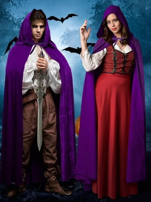 Halloween Long Velvet Cape with Hood Shoulder Shawl Adult Children's Stage Costume Polyester Winter Fashion Women's C...
Halloween Long Velvet Cape with Hood Shoulder Shawl Adult Children's Stage Costume Polyester Winter Fashion Women's C...