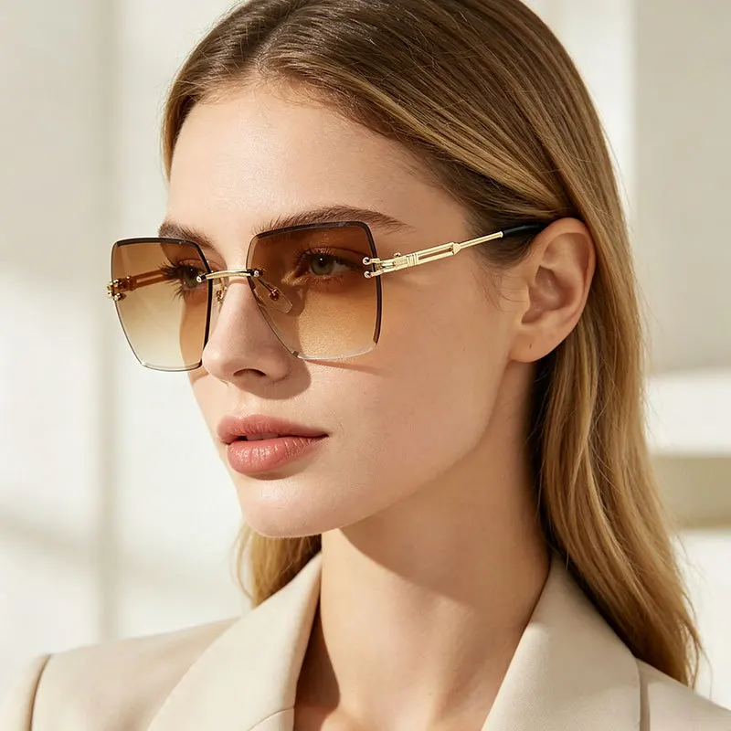 2026 New Rimless Cut Edge Sunglasses Women Oversized Vintage Slimming Shades UV400 Summer Ins Glasses
2026 New Rimless Cut Edge Sunglasses Women Oversized Vintage Slimming Shades UV400 Summer Ins Glasses