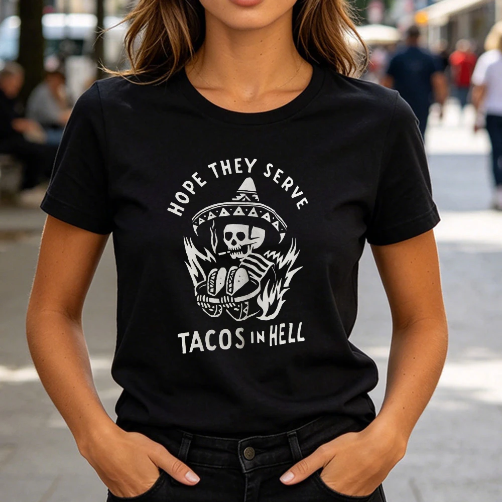 Hope They Serve Tacos in Hell Foodie T Shirt Funny Taco Tops Gifts for Him Cinco De Mayo Hipster Mexican Food Clothes
Hope They Serve Tacos in Hell Foodie T Shirt Funny Taco Tops Gifts for Him Cinco De Mayo Hipster Mexican Food Clothes