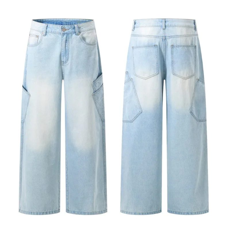 Loose Korean Style Light Wash Cargo Jeans Women 2026 Summer New American Retro Wide Leg Casual Streetwear Denim Pants
Loose Korean Style Light Wash Cargo Jeans Women 2026 Summer New American Retro Wide Leg Casual Streetwear Denim Pants