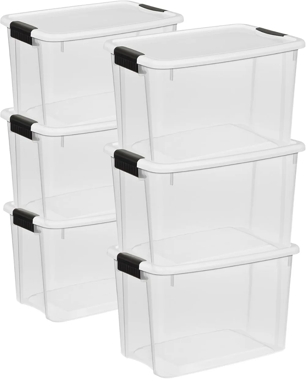 6-Pack Ultra Latching Box, Storage Bins with Lids, Clear Plastic, 30 Quart - Heavy-Duty Organizing Containers for Closet
6-Pack Ultra Latching Box, Storage Bins with Lids, Clear Plastic, 30 Quart - Heavy-Duty Organizing Containers for Closet