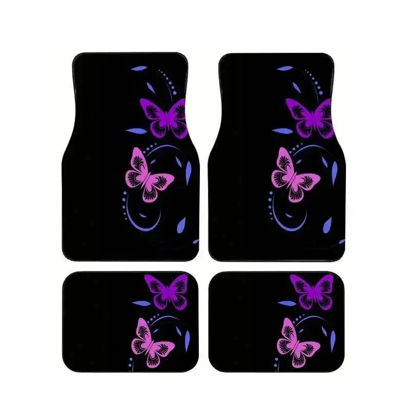 Purple Pink Butterfly Swirl Print Car Floor Mats 4PCS Universal Non-slip Waterproof Auto Foot Carpets Floral Car Accessories
Purple Pink Butterfly Swirl Print Car Floor Mats 4PCS Universal Non-slip Waterproof Auto Foot Carpets Floral Car Accessories