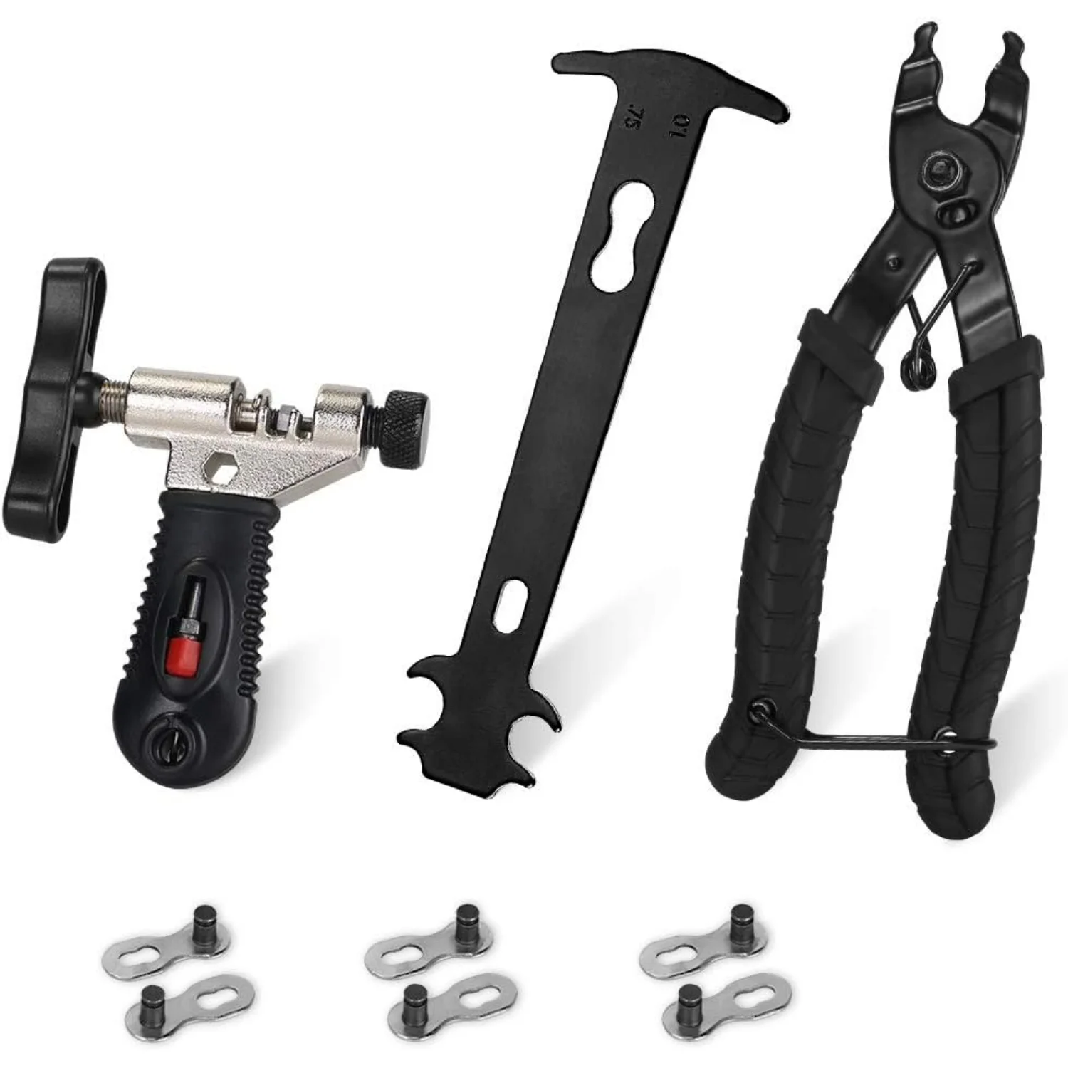 Bicycle Chain Repair Tool Kit, Cycling Bike Master Link Pliers Remover & Chain Breaker Splitter Cutter & Chain Wear Indicator Ch
Bicycle Chain Repair Tool Kit, Cycling Bike Master Link Pliers Remover & Chain Breaker Splitter Cutter & Chain Wear Indicator Ch
