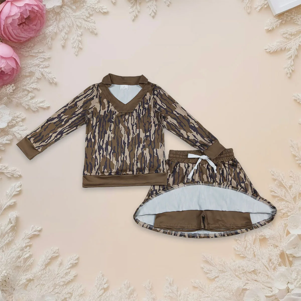 Toddler Baby Girl Long Sleeve Southern Olive Camo Hunting Zipper Top Skirt Skorts Set Active Kids Children Outfit Wholesale
Toddler Baby Girl Long Sleeve Southern Olive Camo Hunting Zipper Top Skirt Skorts Set Active Kids Children Outfit Wholesale