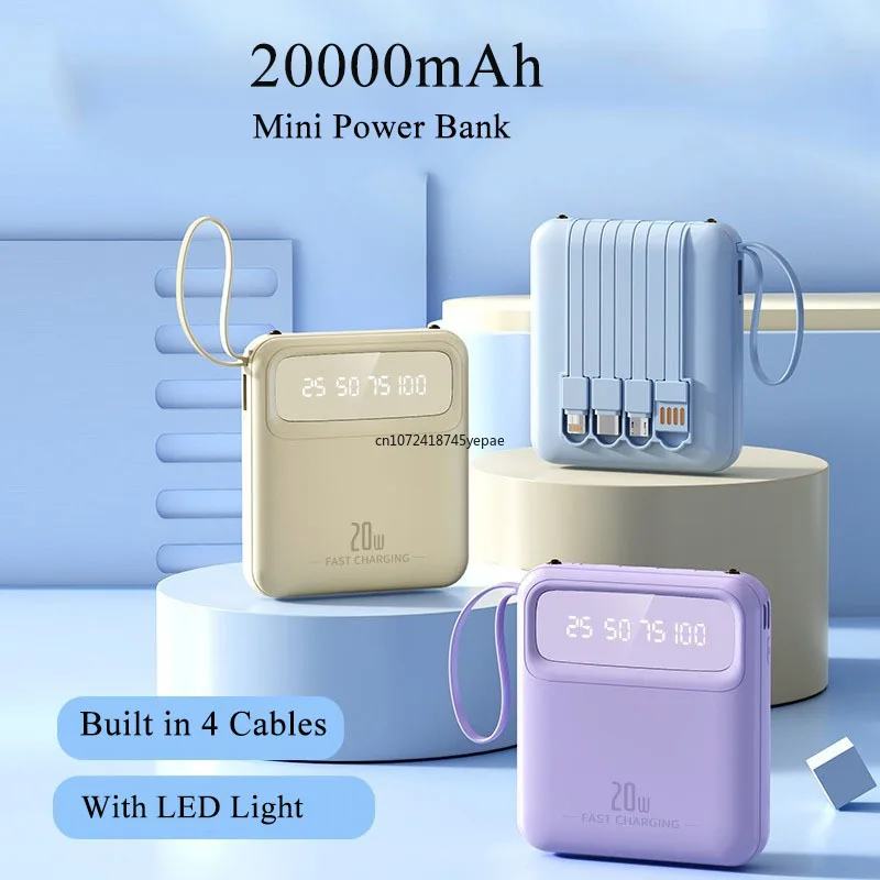 20000 мАч 10000 мАч Power Bank Встроенные кабели Внешний аккумулятор мобильного телефона Powerbank Портативное зарядное устройство для iPhone Xiaomi Samsung
20000 мАч 10000 мАч Power Bank Встроенные кабели Внешний аккумулятор мобильного телефона Powerbank Портативное зарядное устройство для iPhone Xiaomi Samsung