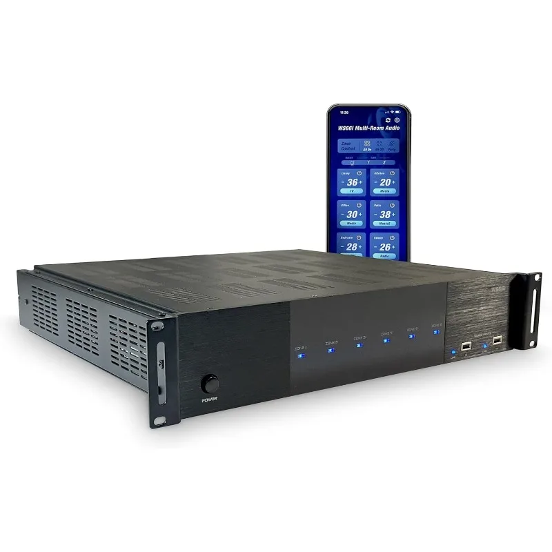 WS66i (только AMP) — 6-источник x 6-зонный многокомнатный аудиоусилитель | Беспроводное управление приложением + 2 стримера | Совместим с Airpl
WS66i (только AMP) — 6-источник x 6-зонный многокомнатный аудиоусилитель | Беспроводное управление приложением + 2 стримера | Совместим с Airpl