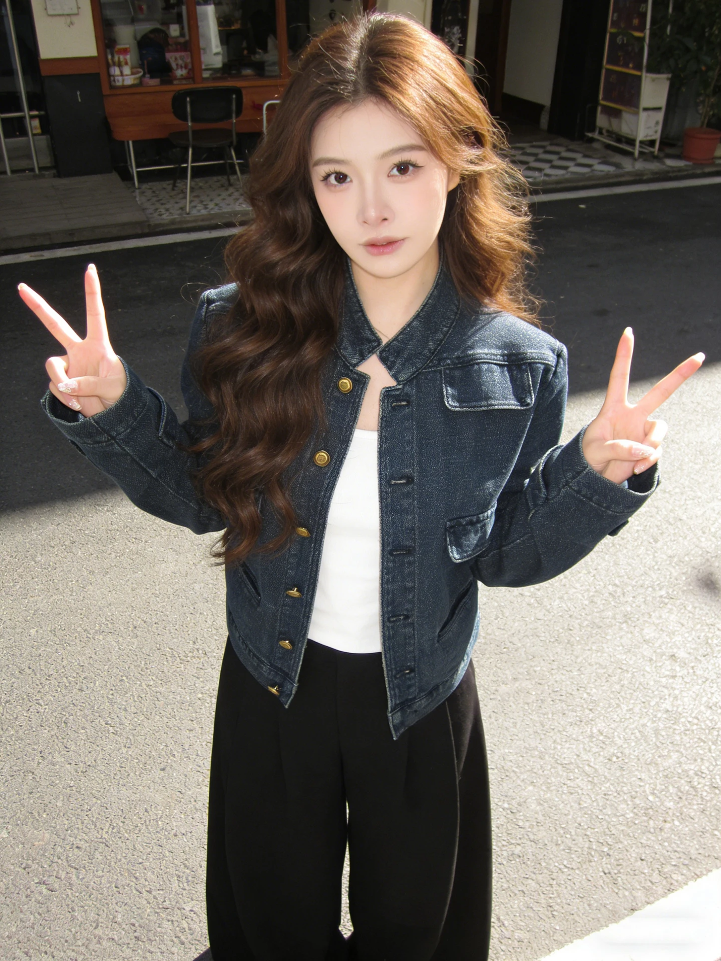 Gold Button ket Design Denim Jaet Women's oulder Length Stand Collar ort Outerwear Spring 2026 Commute Sle Stan...
Gold Button ket Design Denim Jaet Women's oulder Length Stand Collar ort Outerwear Spring 2026 Commute Sle Stan...