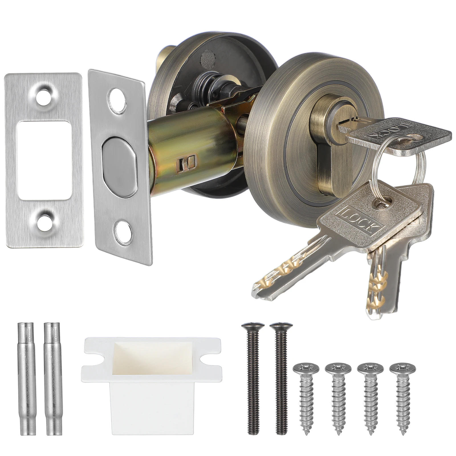 Circular Door Lock Bedroom Commercial Portable Entry Keyed Deadbolt Metal Zinc Alloy Cylinder 
Circular Door Lock Bedroom Commercial Portable Entry Keyed Deadbolt Metal Zinc Alloy Cylinder