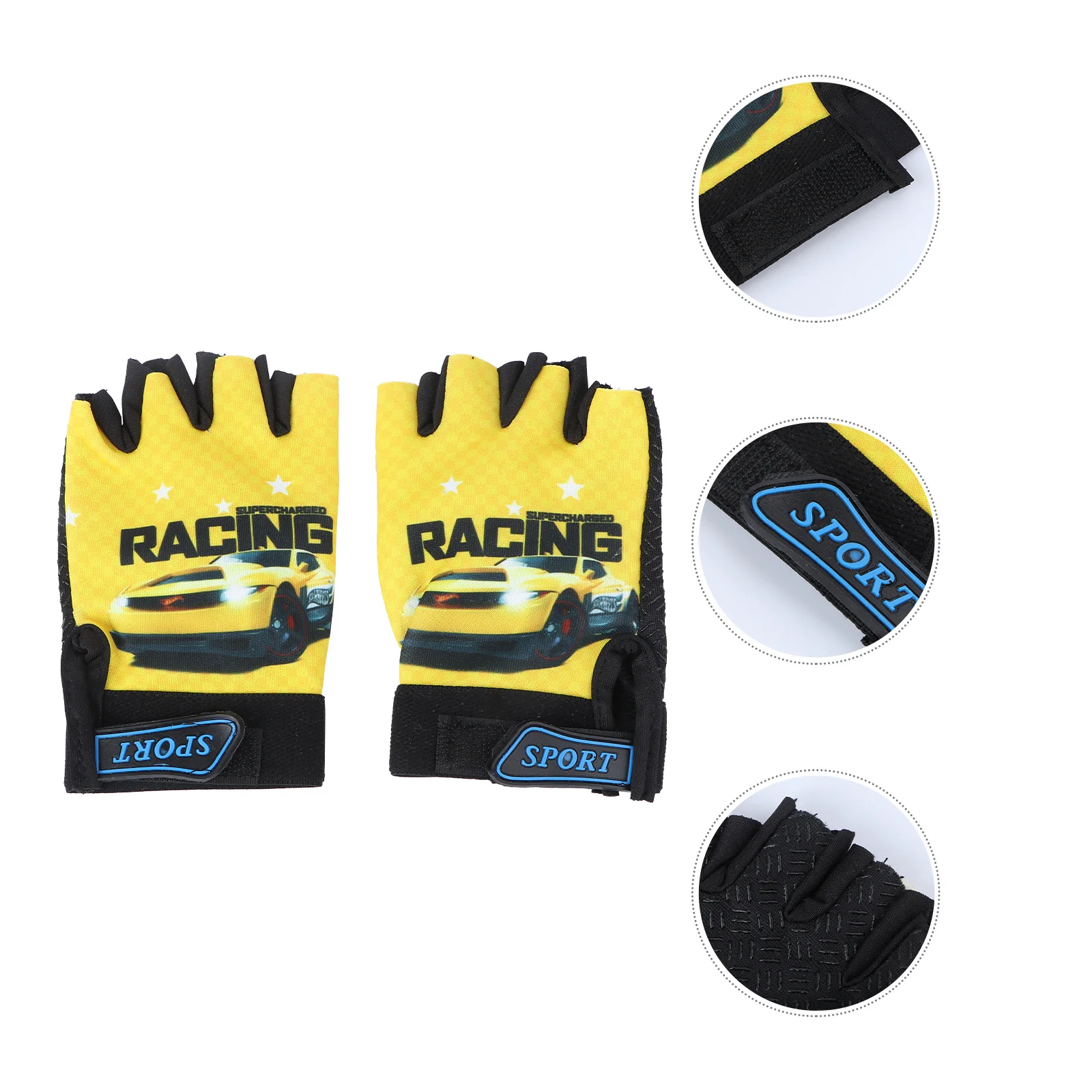 Yellow Gloves Half Finger Car Pattern Gloves 's 's Outdoor Sports Accessory for Cycling Biking Riding
Yellow Gloves Half Finger Car Pattern Gloves 's 's Outdoor Sports Accessory for Cycling Biking Riding