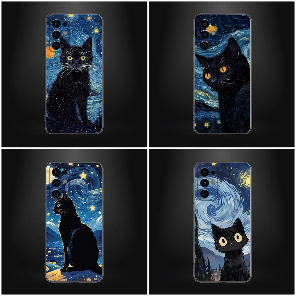 Cute Black Cat Starry Night Phone Case For Samsung Galaxy A13,A21s,A22,A31,A32,A52,A53,A71,A80 Soft Black Shell
Cute Black Cat Starry Night Phone Case For Samsung Galaxy A13,A21s,A22,A31,A32,A52,A53,A71,A80 Soft Black Shell