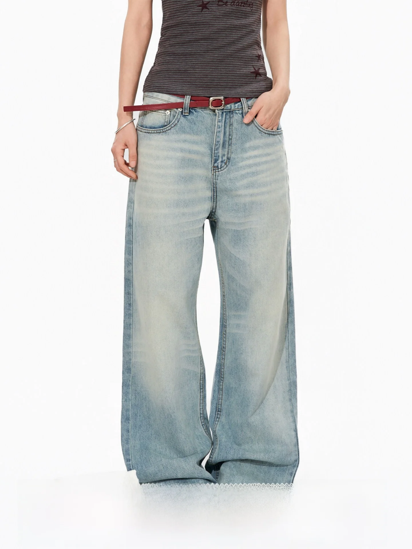 S3T5 Cleanfit Vintage Wash Straight Leg Jeans Men Women Blue Jeans Casual Comfortable Wear Resistant Cotton Polyester Blend
S3T5 Cleanfit Vintage Wash Straight Leg Jeans Men Women Blue Jeans Casual Comfortable Wear Resistant Cotton Polyester Blend