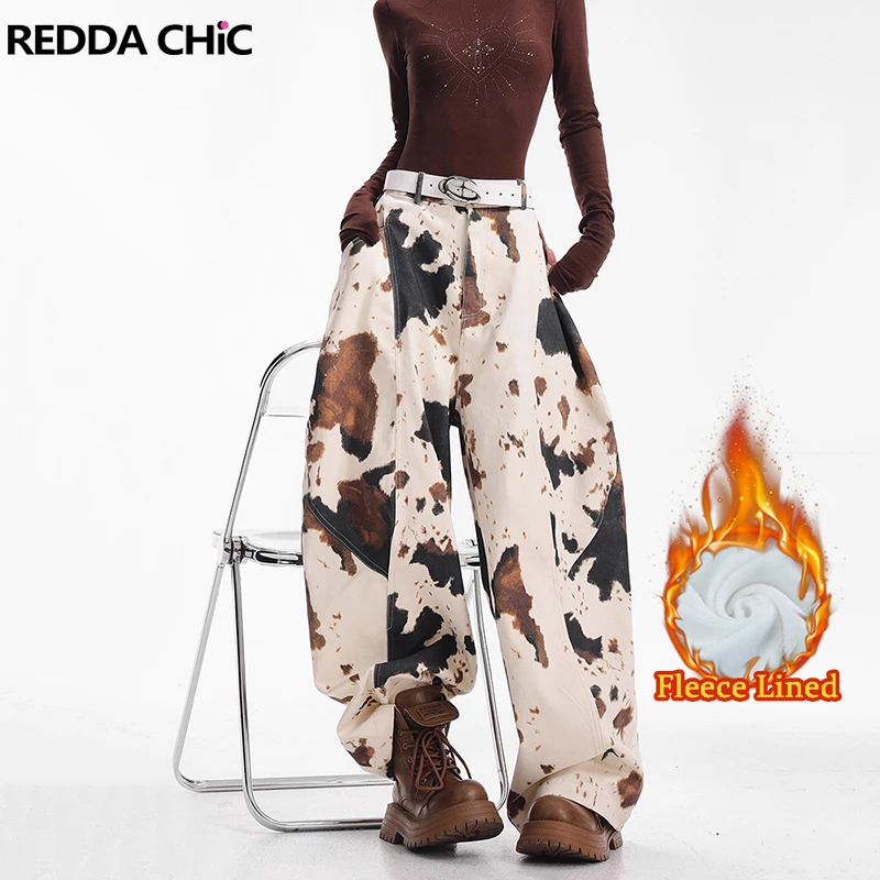REDDACHiC винтажные джинсы-бойфренды с принтом, флисовые термокоровьи узоры, широкие брюки с низкой талией, мешковатые брюки для мужчин и женщин, уличная одежда
REDDACHiC винтажные джинсы-бойфренды с принтом, флисовые термокоровьи узоры, широкие брюки с низкой талией, мешковатые брюки для мужчин и женщин, уличная одежда