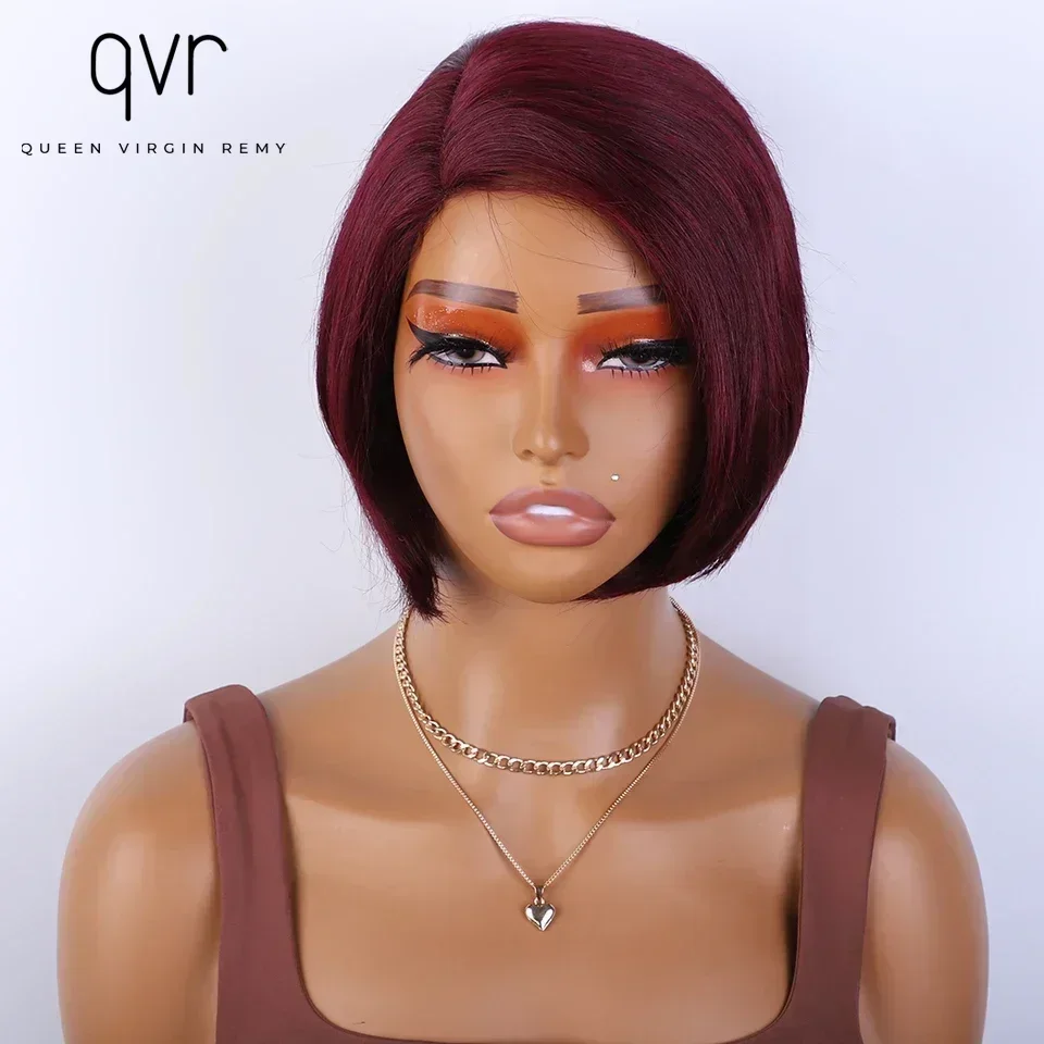 QVR 99j Red Straight Bob Human Hair Wigs For Women Easy Wear Burgundy Short Pixie Cut Lace Wig Straight Bob Brazilian Human Hair
QVR 99j Red Straight Bob Human Hair Wigs For Women Easy Wear Burgundy Short Pixie Cut Lace Wig Straight Bob Brazilian Human Hair