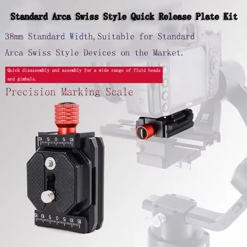 PyroGraphy Standard Arca Swiss Style Quick Release Plate Kit 38mm Standard Width QR Plate&Clamp with 1/4"&3/8" Thread Hole Screw
PyroGraphy Standard Arca Swiss Style Quick Release Plate Kit 38mm Standard Width QR Plate&Clamp with 1/4"&3/8" Thread Hole Screw