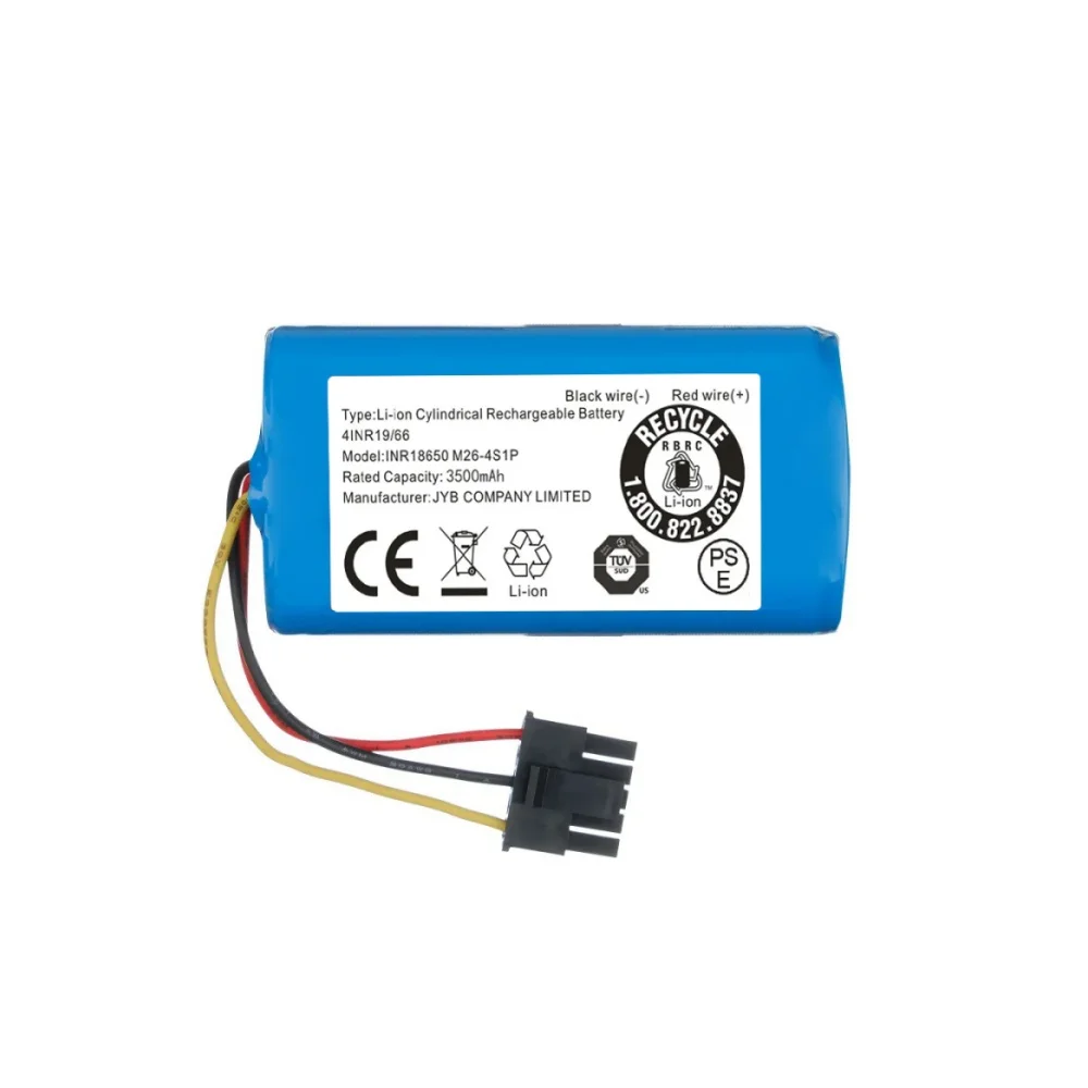 14.8V 3500mAh rechargeable Li-Ion Battery N011-4S1P for Xiaomi Mi Robot Vacuum Mop 2 Lite MJSTL E10 E12 B11 Vacuum Cleaner
14.8V 3500mAh rechargeable Li-Ion Battery N011-4S1P for Xiaomi Mi Robot Vacuum Mop 2 Lite MJSTL E10 E12 B11 Vacuum Cleaner