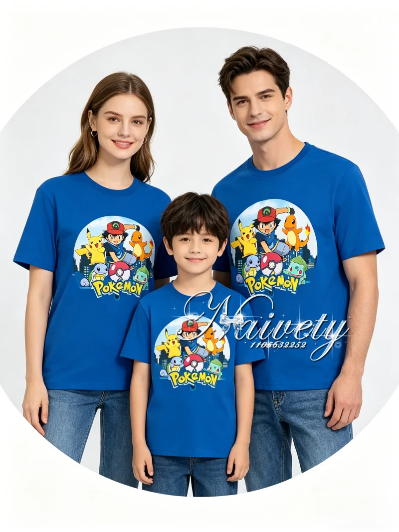 2026 Summer Plus Size Pokemon Family T-Shirts, 100% Cotton High Quality Print Tops, Ash Pikachu Parent-child Tees for Travel
2026 Summer Plus Size Pokemon Family T-Shirts, 100% Cotton High Quality Print Tops, Ash Pikachu Parent-child Tees for Travel