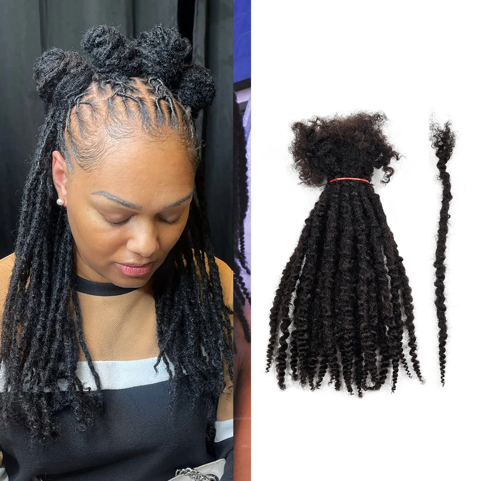 ANNA 20strs/pack Fashion Extensions 100% Human Hair Dreadlocks Curly End Not Easy Break Texture Locs for Rock&Roll
ANNA 20strs/pack Fashion Extensions 100% Human Hair Dreadlocks Curly End Not Easy Break Texture Locs for Rock&Roll