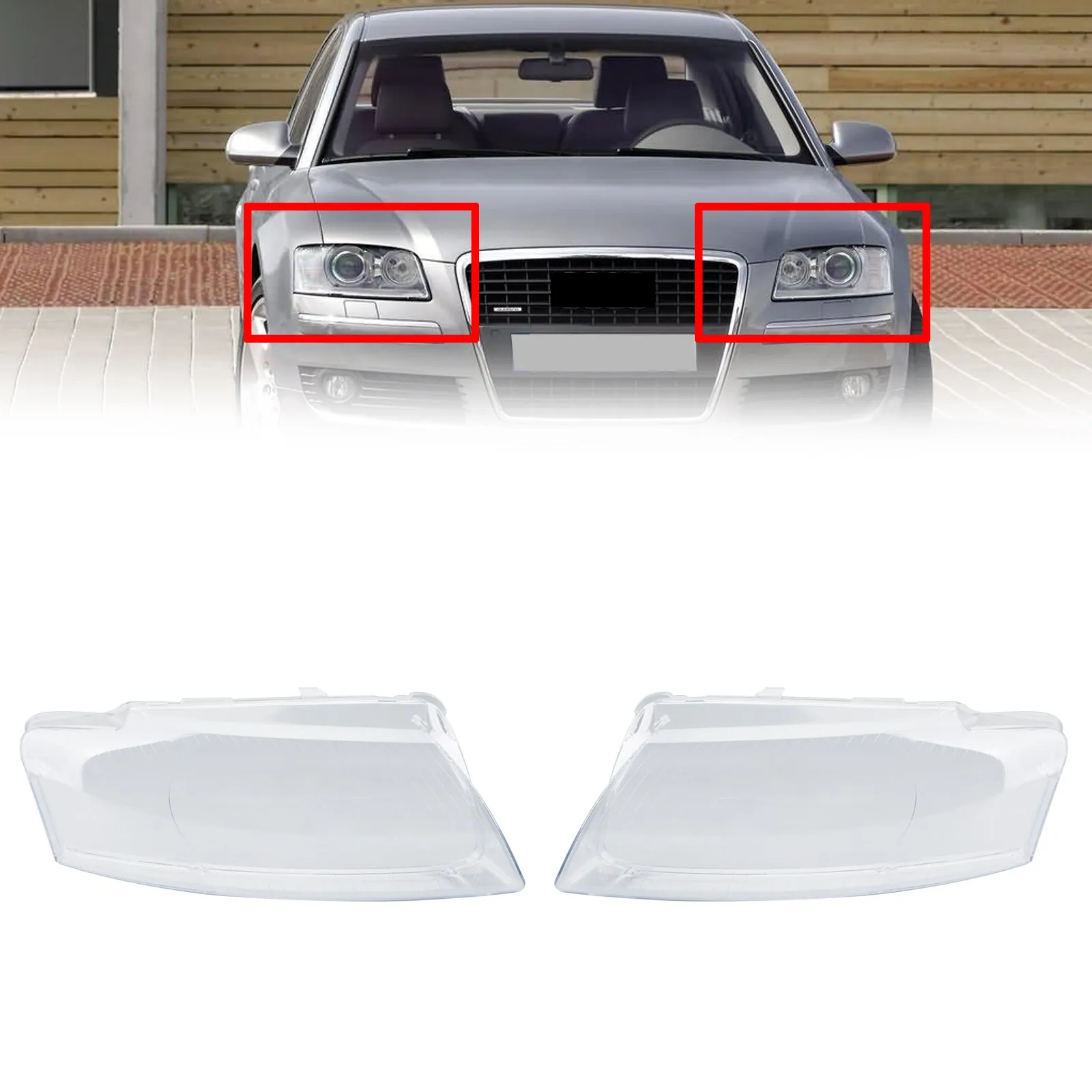 Areyourshop 4E0941003 4E0941004 For Audi A8 D3 2005-2010 Headlight Lens Cover Clear Cover Kits
Areyourshop 4E0941003 4E0941004 For Audi A8 D3 2005-2010 Headlight Lens Cover Clear Cover Kits