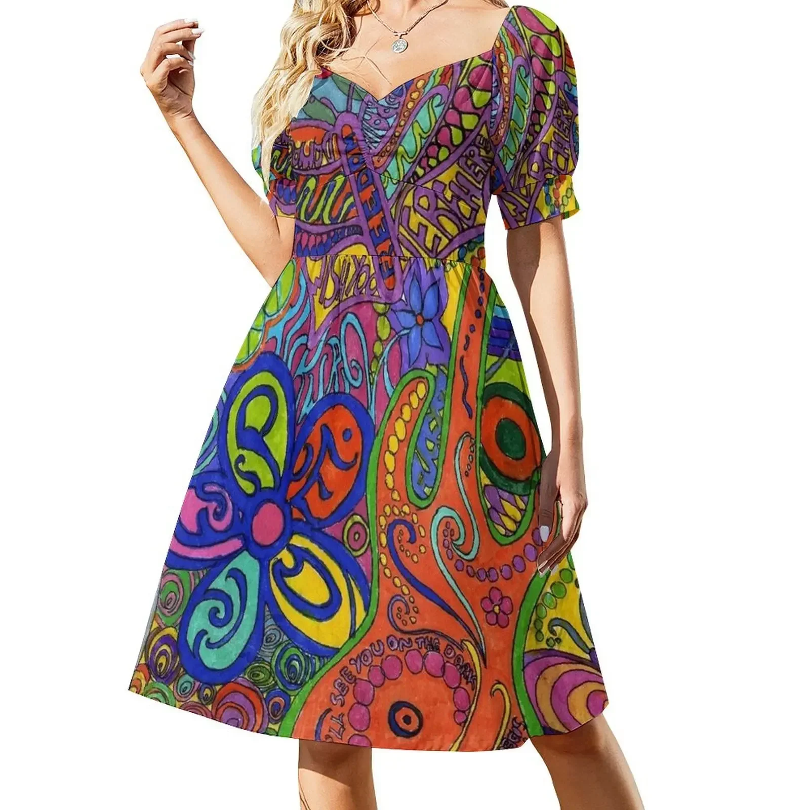 Colourful Hippie Design Short-Sleeved Dress Long dress woman Party dresses for women Dress
Colourful Hippie Design Short-Sleeved Dress Long dress woman Party dresses for women Dress