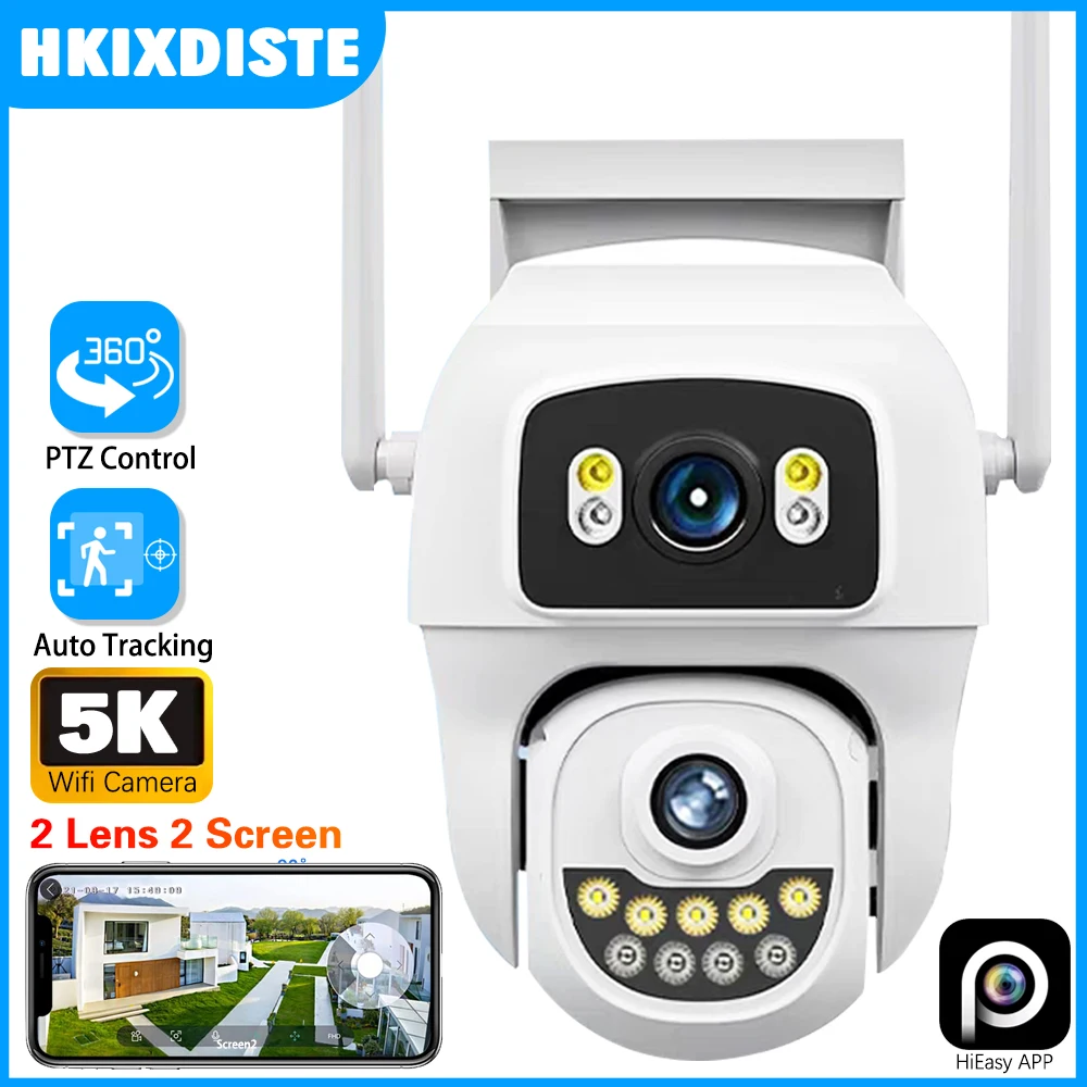 5K 10MP Wifi Camera PTZ Outdoor AI Human Detection Dual Screen 4K 8MP CCTV Security IP Camera Audio Email Alarm HiEasy App
5K 10MP Wifi Camera PTZ Outdoor AI Human Detection Dual Screen 4K 8MP CCTV Security IP Camera Audio Email Alarm HiEasy App