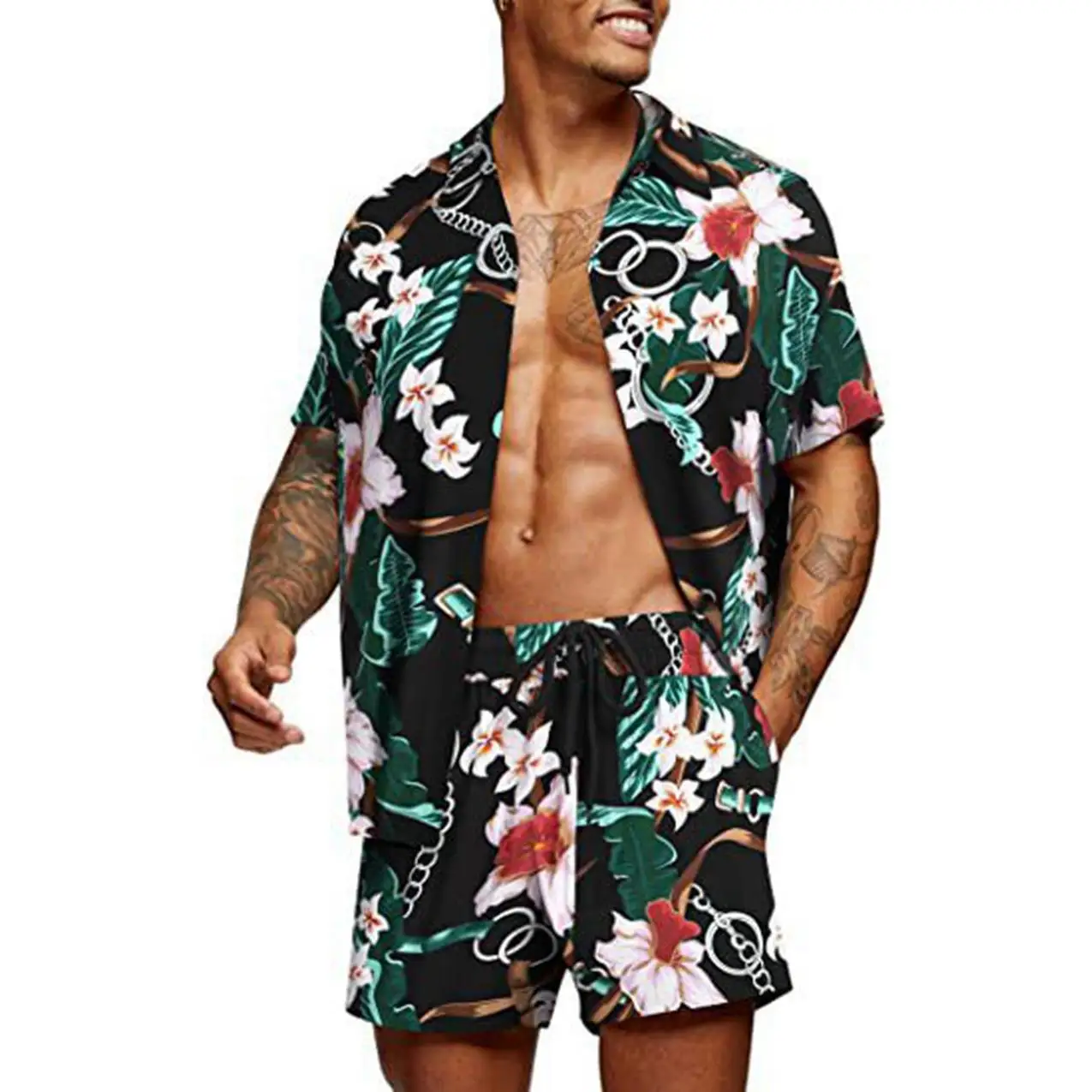 New Loose Two-piece Suit Men's Youth Floral Printed Casual Shorts Shirt Hawaiian Suit 2026 Spring And Summer New Product
New Loose Two-piece Suit Men's Youth Floral Printed Casual Shorts Shirt Hawaiian Suit 2026 Spring And Summer New Product